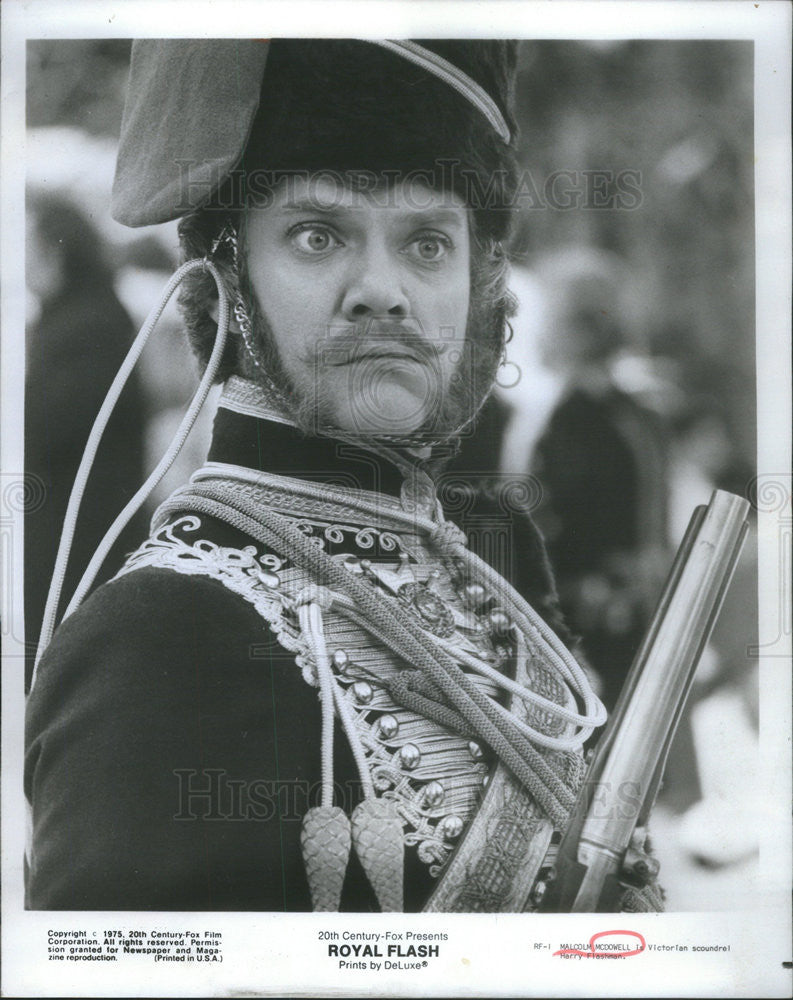 1975 Press Photo malcolm McDowell,actor in &quot;Royal Flash&quot; - Historic Images