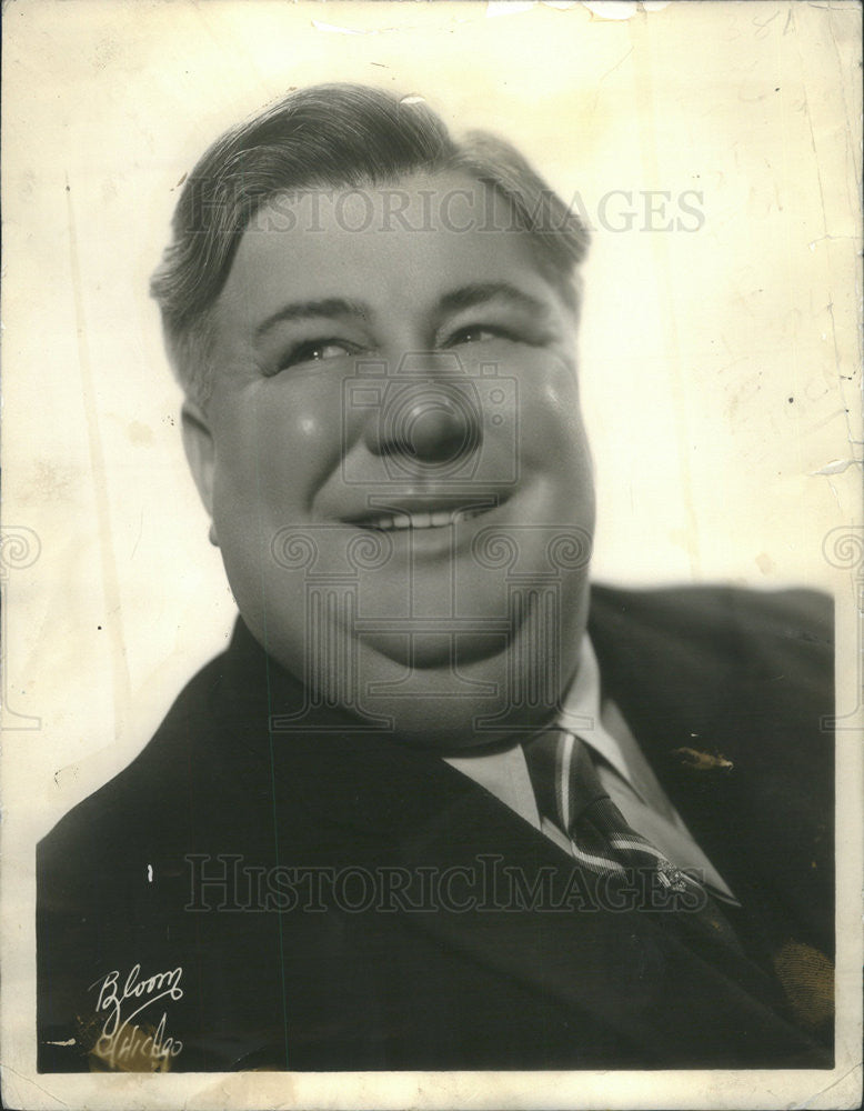 1937 Press Photo &quot;Smillin Ed&quot; McConnell, Radio&#39;s Fattest man - Historic Images