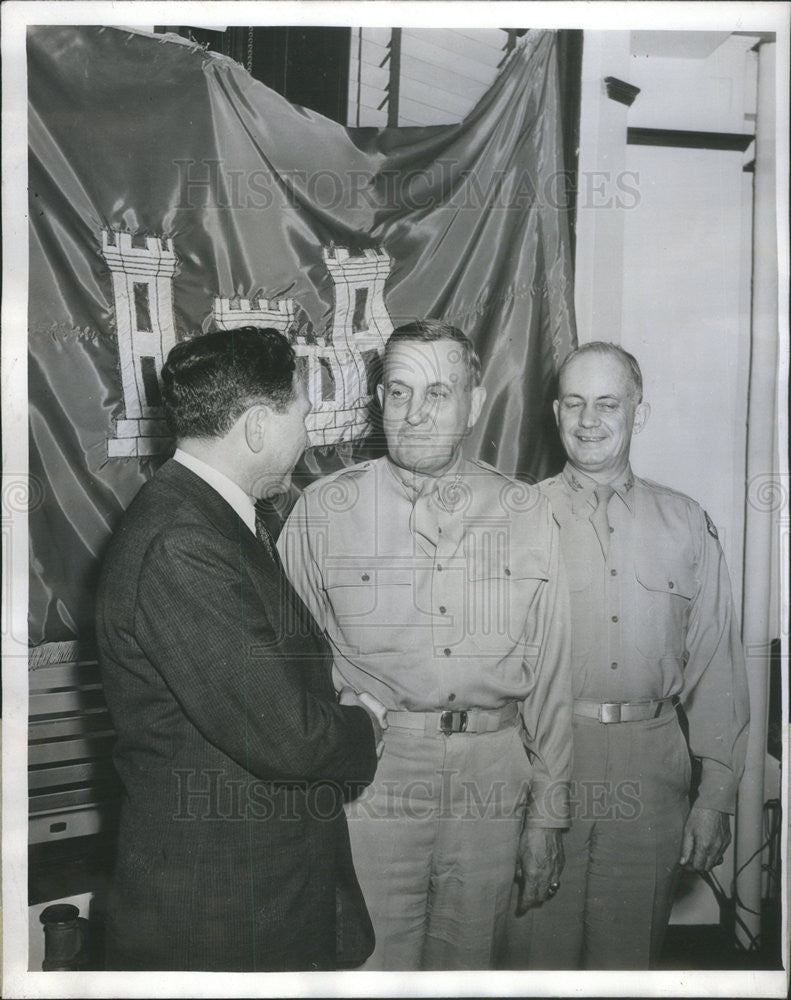 1945 Press Photo Major general David McCoach army - Historic Images