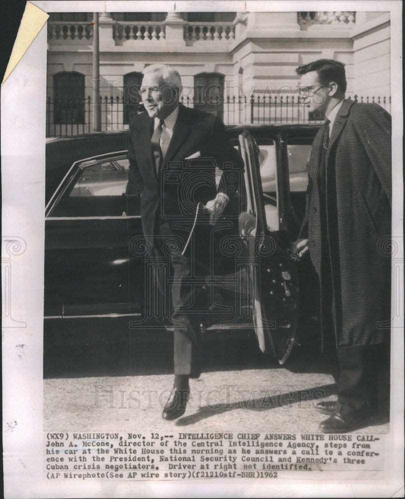 1962 Press Photo John McCone, director of the CIA. - Historic Images