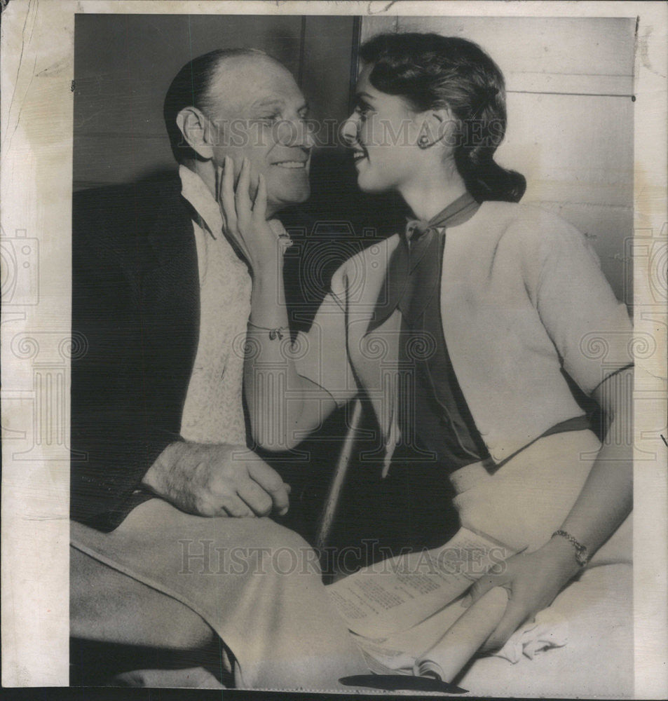 1952 Press Photo Main Street To Broadway Show Actor Lippy Rehearsing Mary Murphy - Historic Images