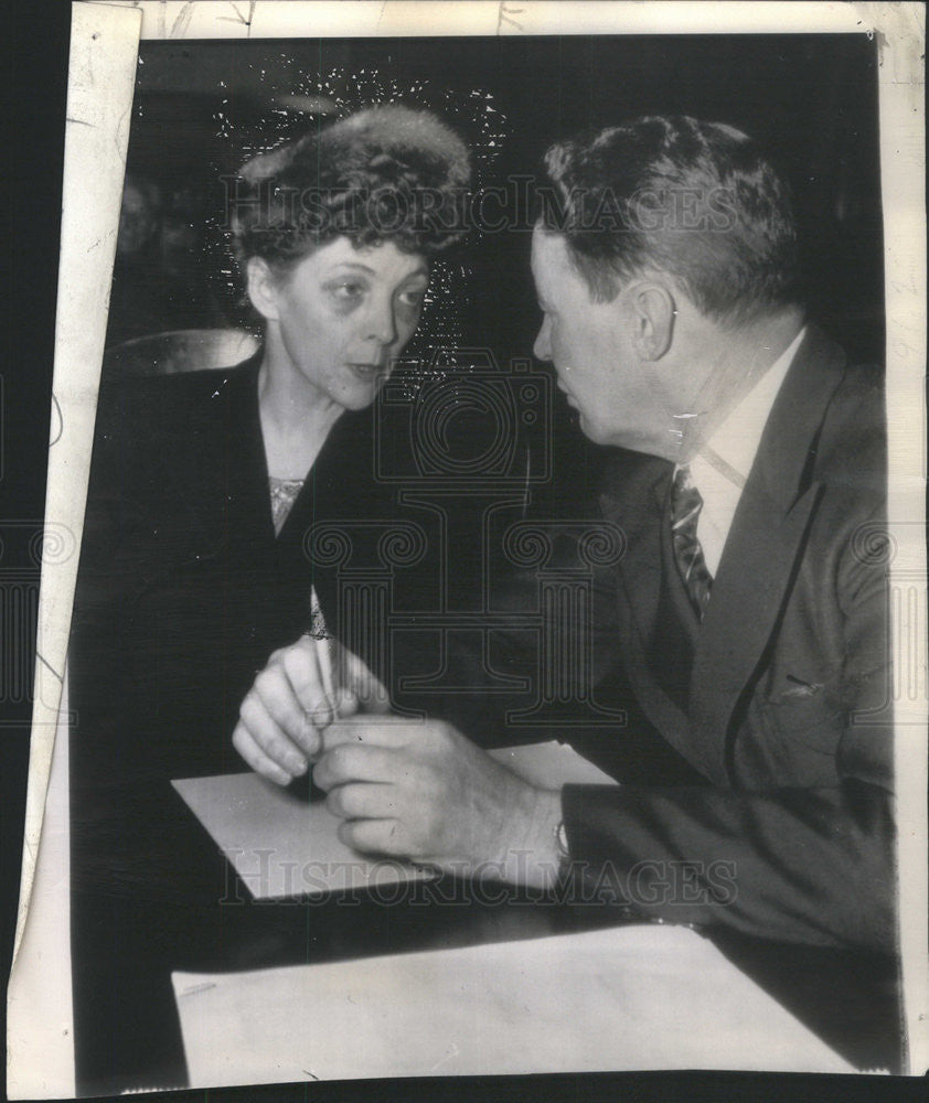 1945 Press Photo Nurse Murder Trial Defendant Irene Mansfeldt In Court - Historic Images