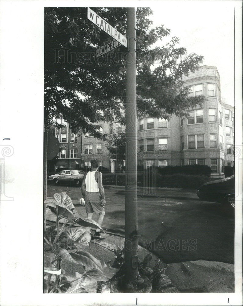 1972 Press Photo of spot where Commander Mark Thanasouras was gunned down - Historic Images