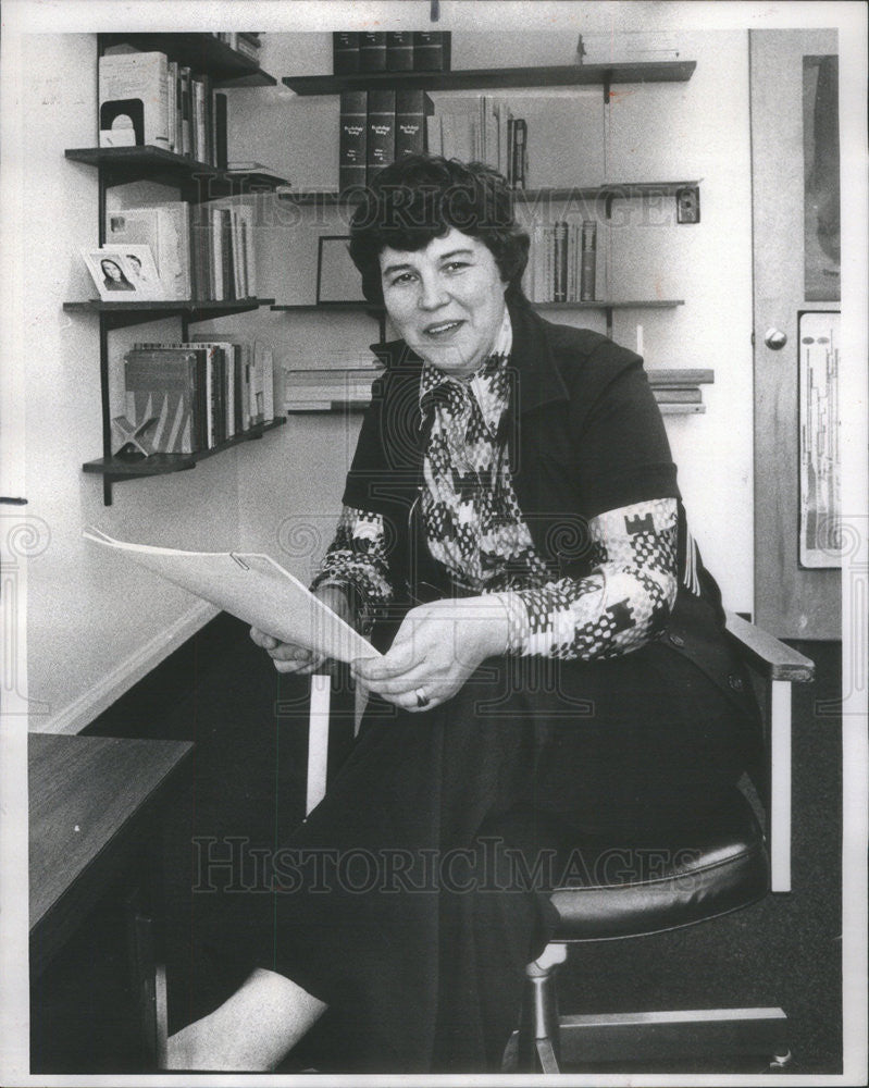 1975 Press Photo Nancy Mansfield, industrial pshychologist. - Historic Images