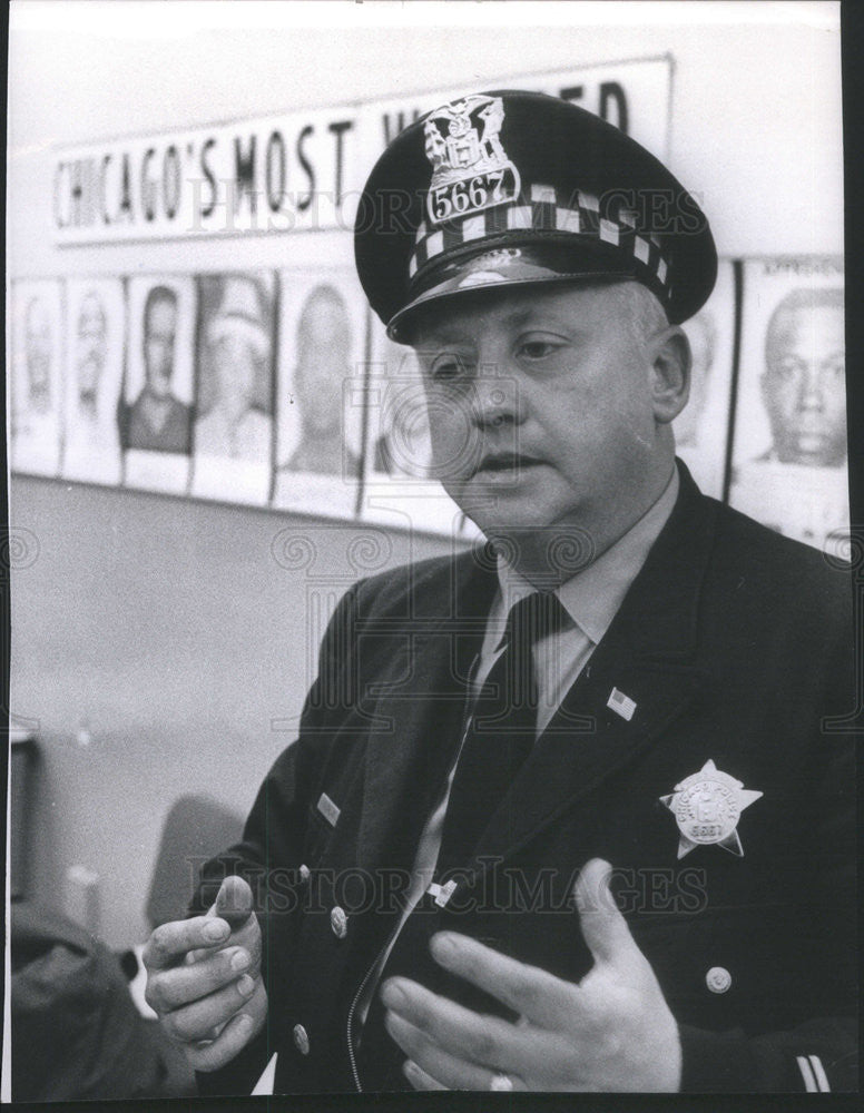 1970 Press Photo Policeman Warren S Lindvig,shot robber that shot another police - Historic Images