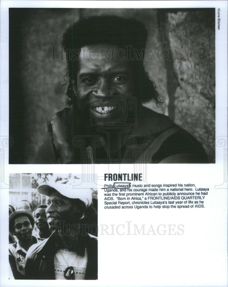 Undated Press Photo Philly Lutaaya, Ugandan Singer & AIDS Activist - Historic Images