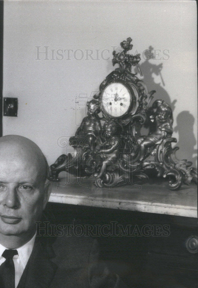 1965 Press Photo Charles Lucet,French Amas. to US - Historic Images