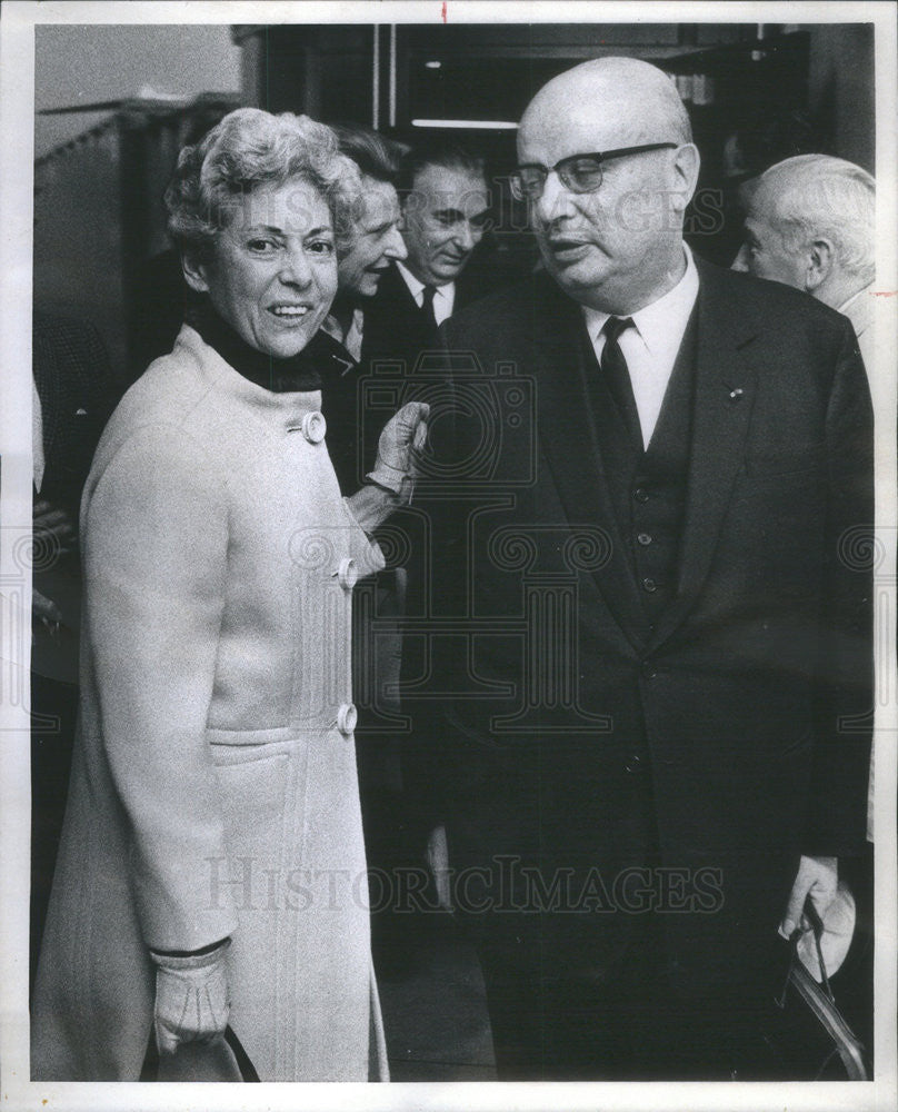 1969 Press Photo Ambas. Charles Lucet and wife French amb.to US - Historic Images