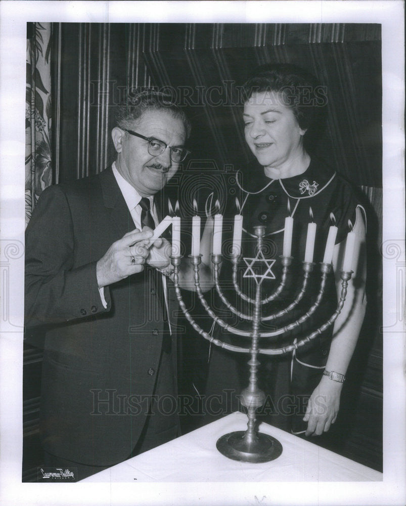 1962 Press Photo Sidney J. Letush &amp; Jennie Groner, American Zionists - Historic Images