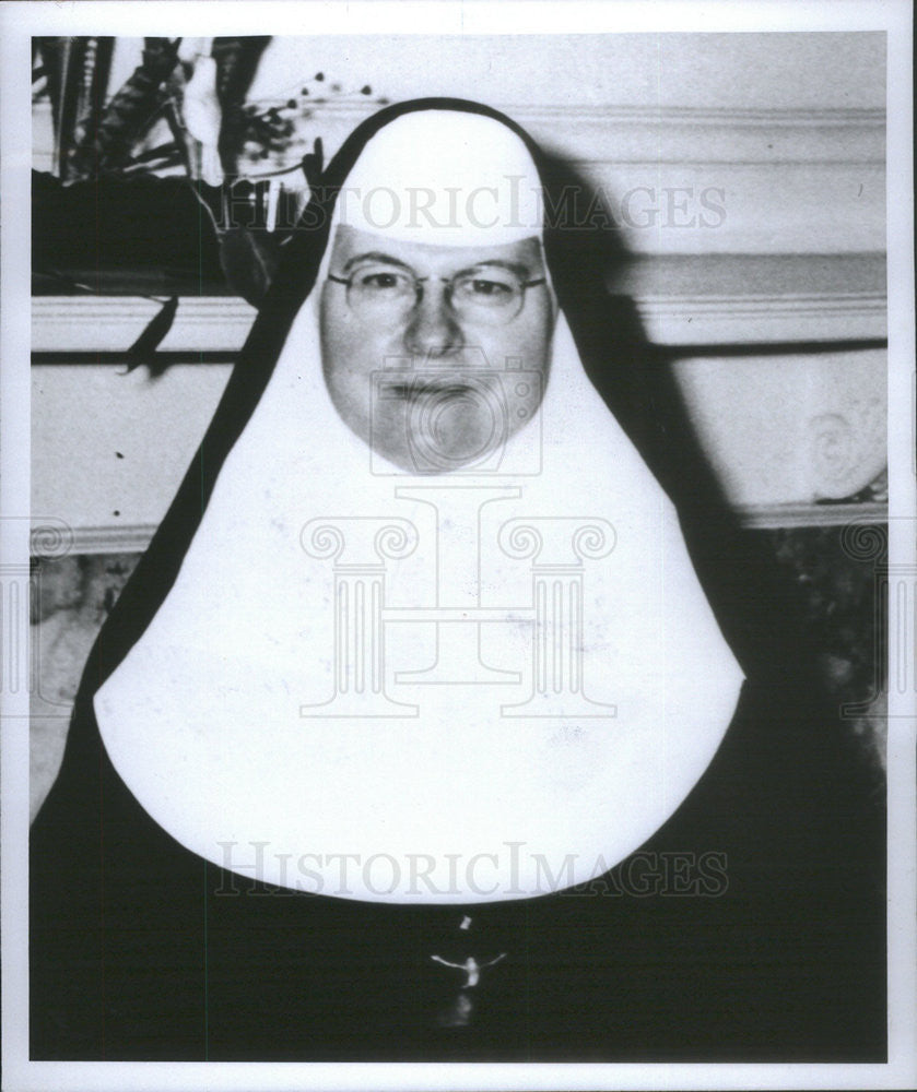 1959 Press Photo Mother Mary Regina Cunningham R.S.M. - Historic Images