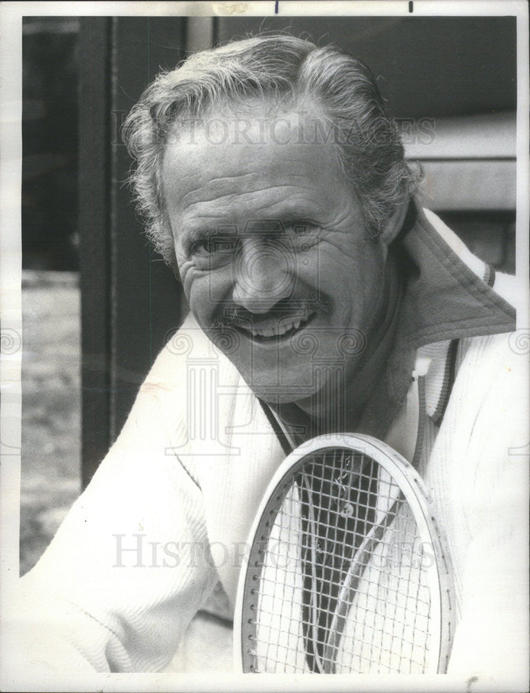 1987 Press Photo Dan Rowan,sports commentator and tennis enthusiast - Historic Images