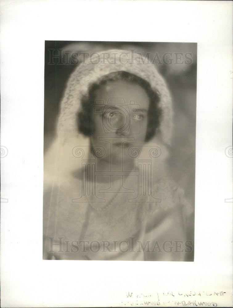 1935 Press Photo Mrs. Paul Rowon The Former Lydia Swift In Wedding Dress - Historic Images