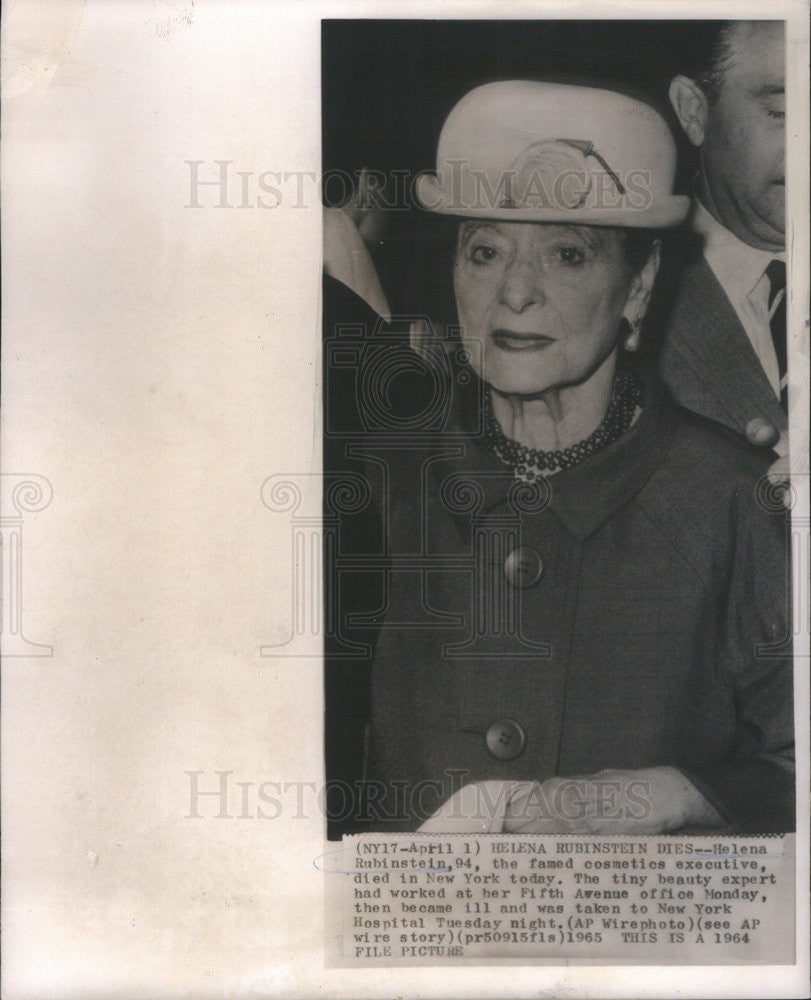 1964 Press Photo Helena Rubinstein dies. - Historic Images