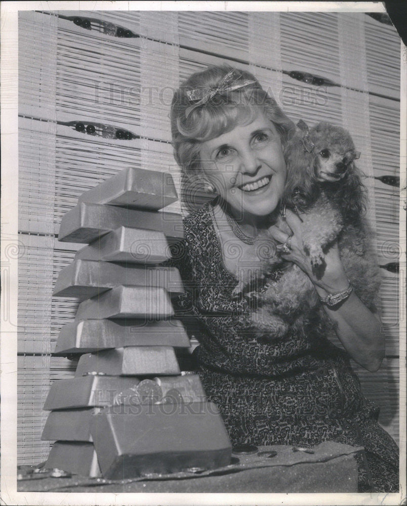 1963 Press Photo Mrs Arthur Rubloff attending a Cancer Society Meeting. - Historic Images