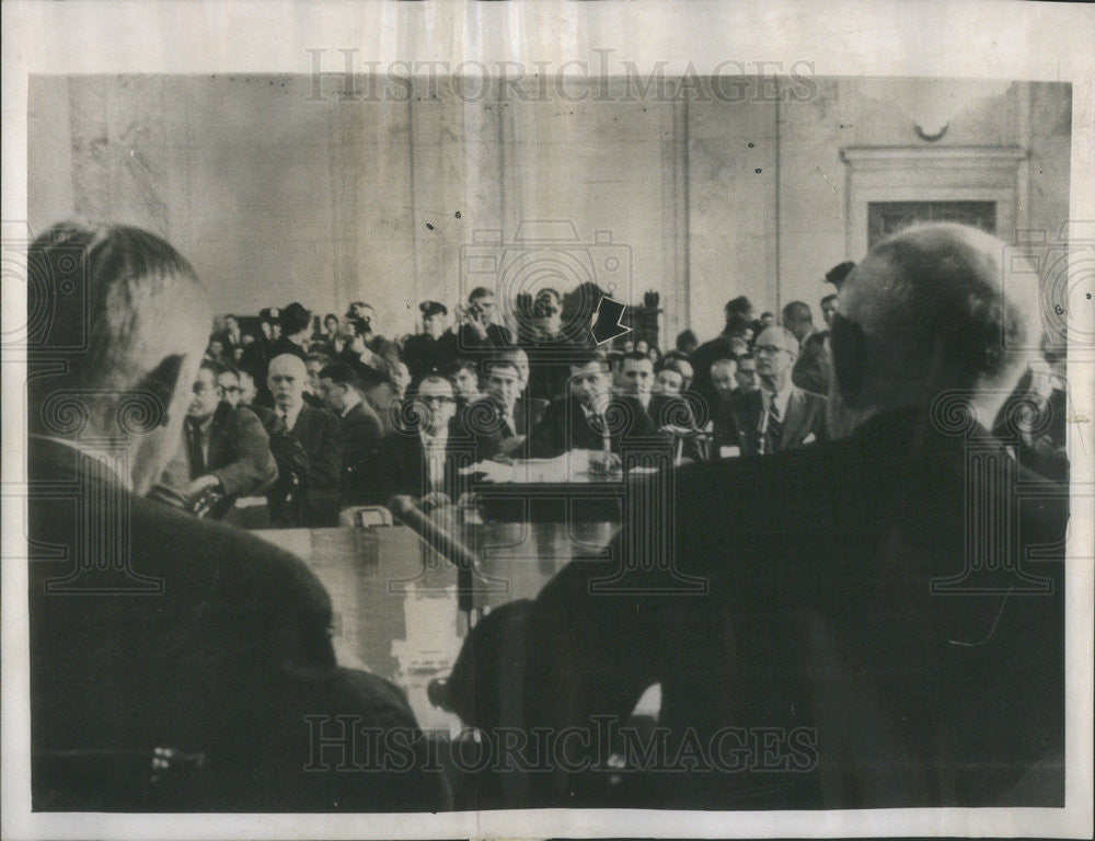 1962 Press Photo Pilot Francis Gary Powers Beofre Senate Armed Services Committe - Historic Images