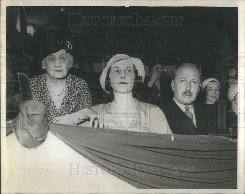 1932 Press Photo Miss Rozet, Mrs Ogden Mills and Dean Richmond Attend Convention - Historic Images