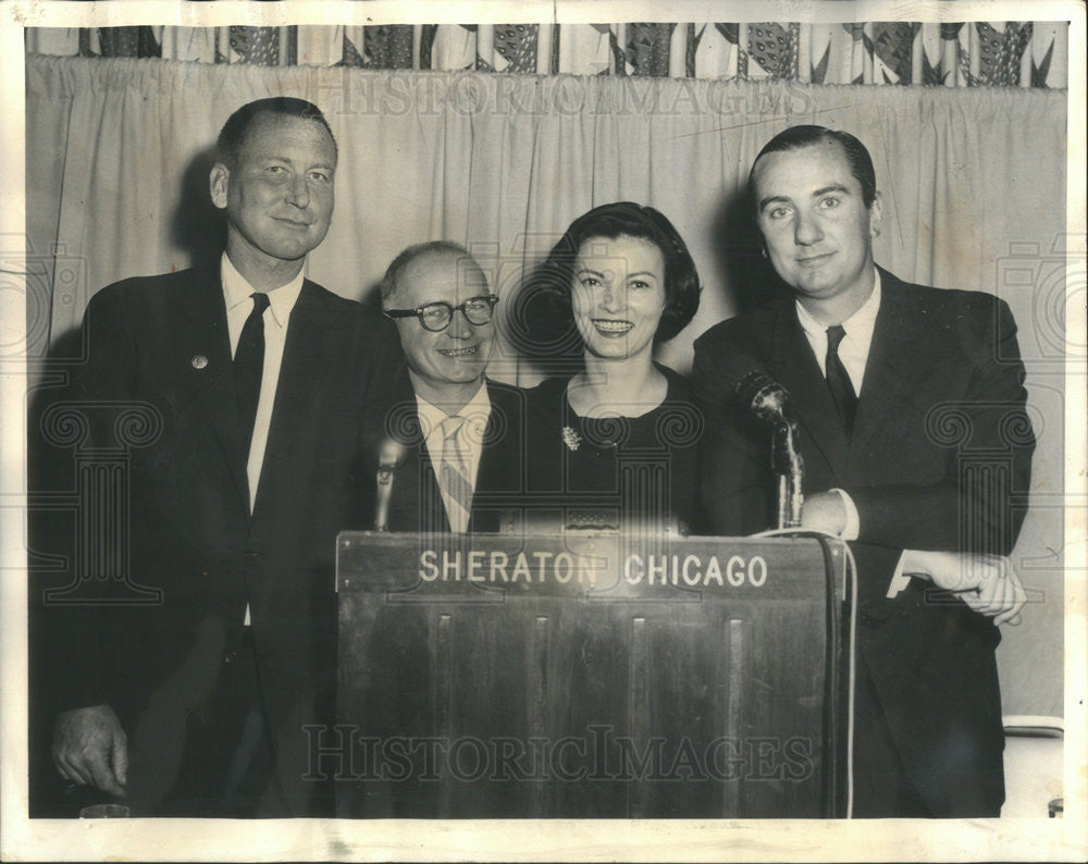 1963 Press Photo Leaders of Draft Goldwater for President Committee in Illinois - Historic Images