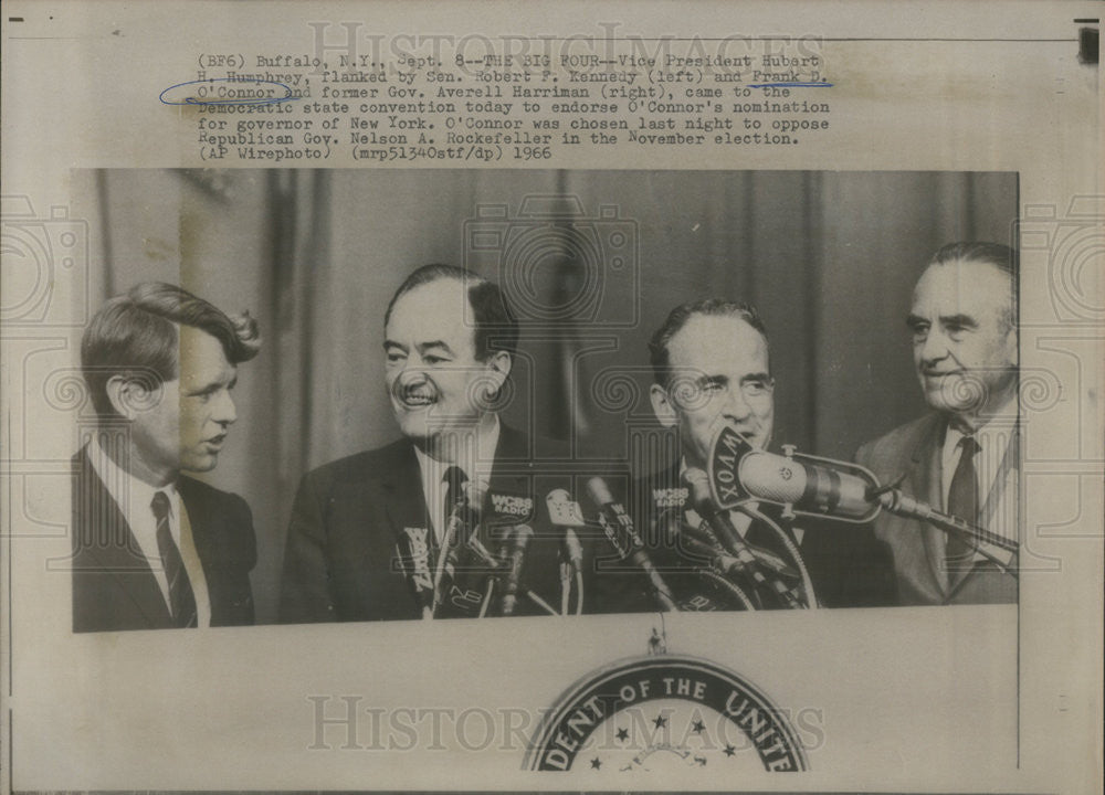 1966 Press Photo The Big Four at Democratic State (NY) Convention - Historic Images