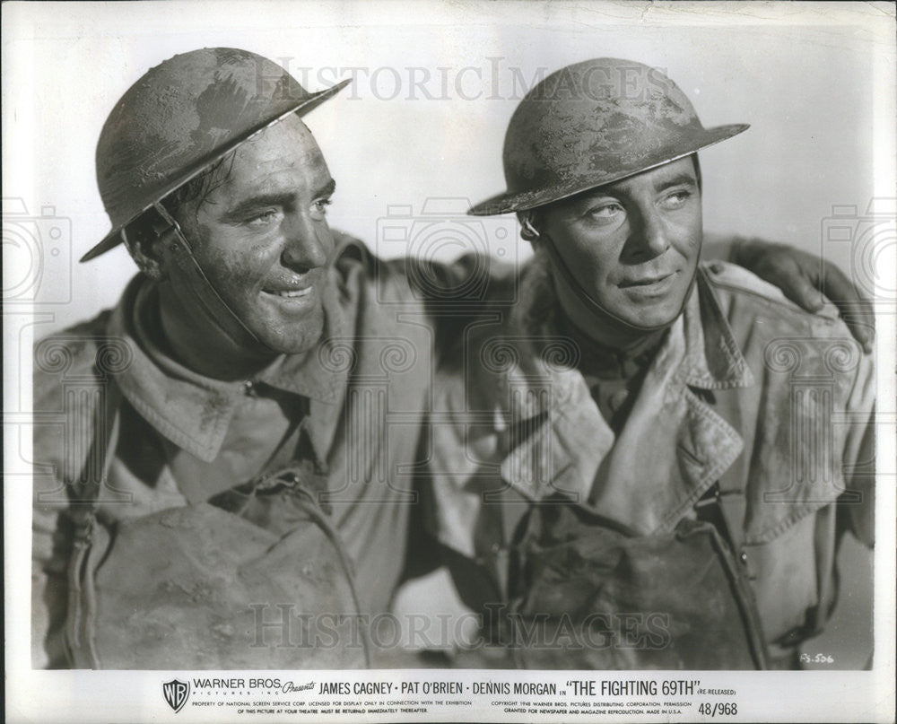 1940 Press Photo The Fighting 69th Film Pat O&#39;Brien George Brent Scene - Historic Images