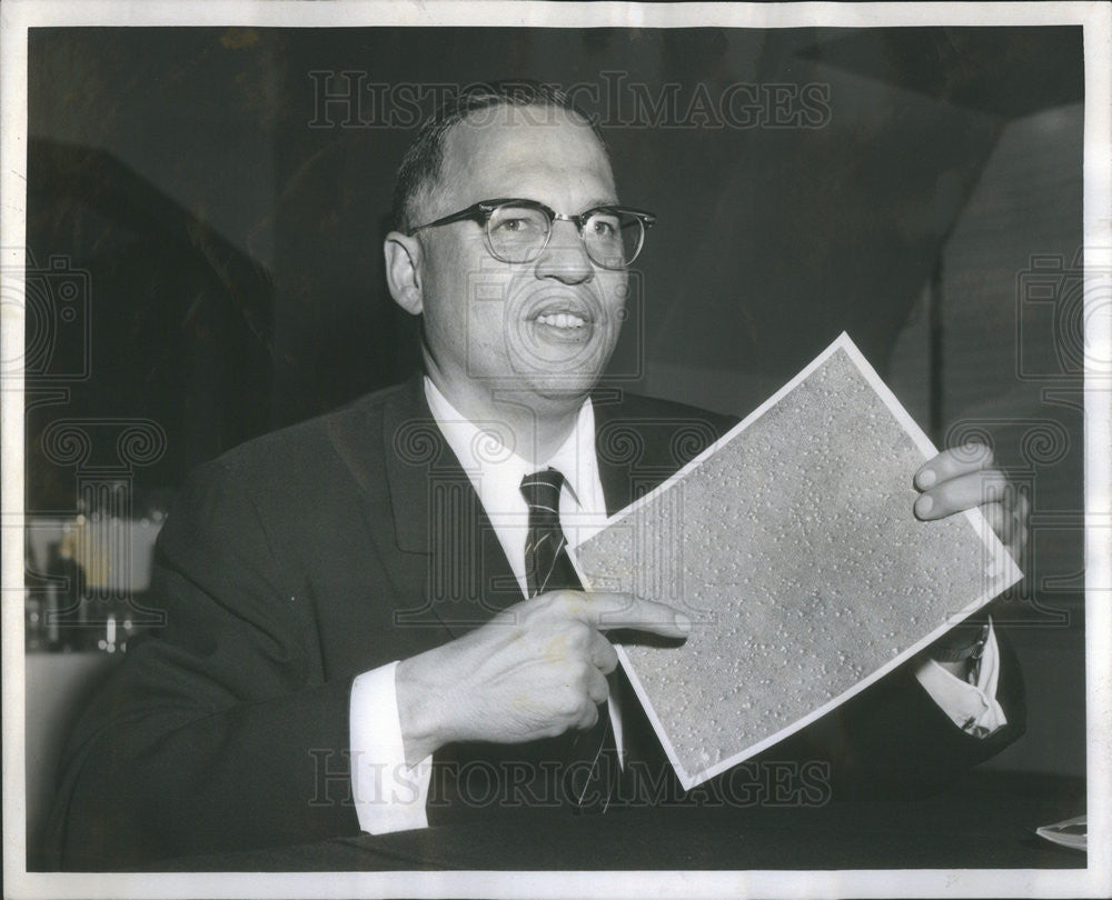 1957 Press Photo Dr. H. James Rand President Rand Development Corporation - Historic Images