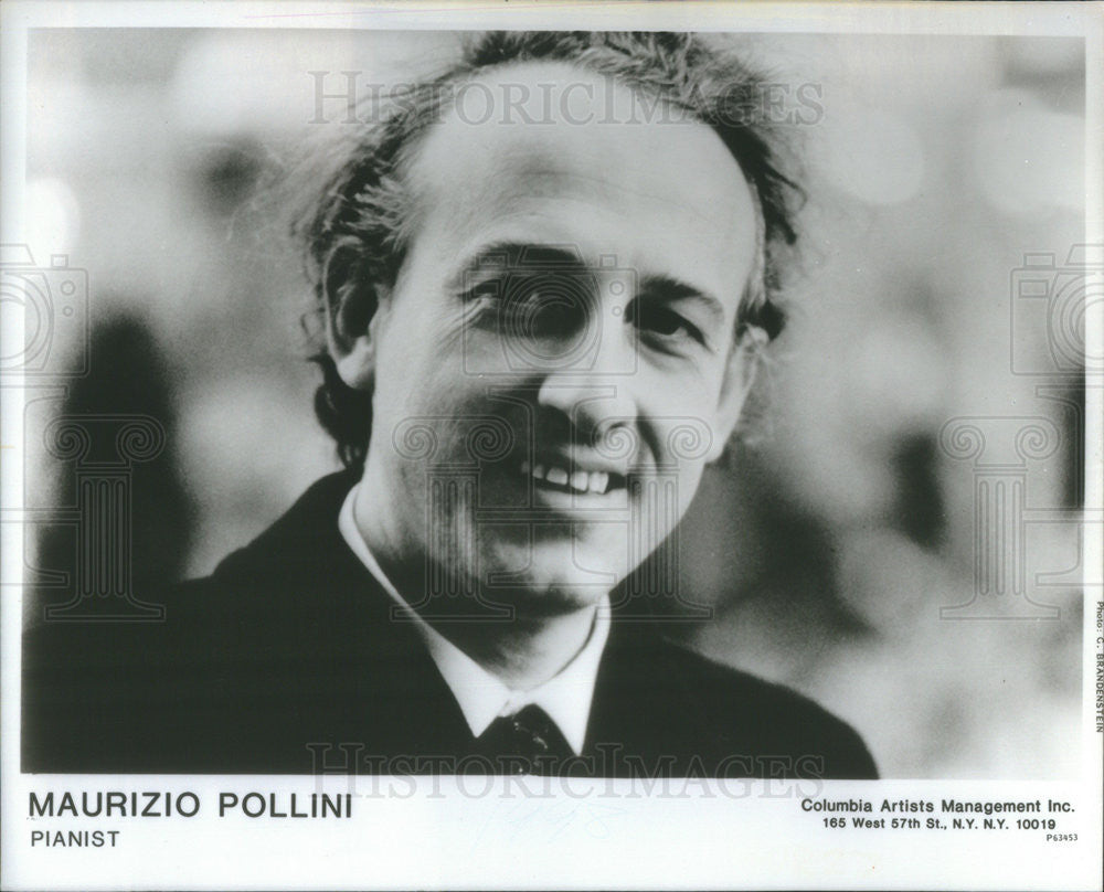 Press Photo Pianist Maurizio Pollini Closeup Promotional Picture Columbia Artist - Historic Images