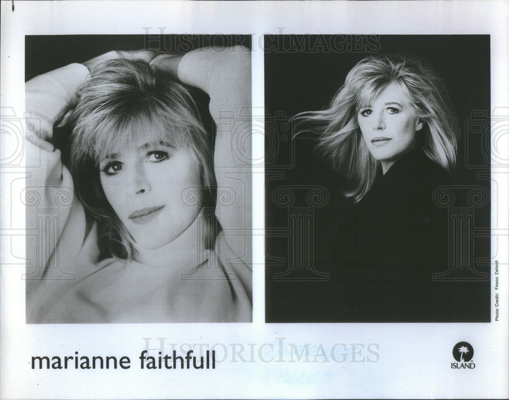 1995 Press Photo Singer Marianne Faithfull - Historic Images