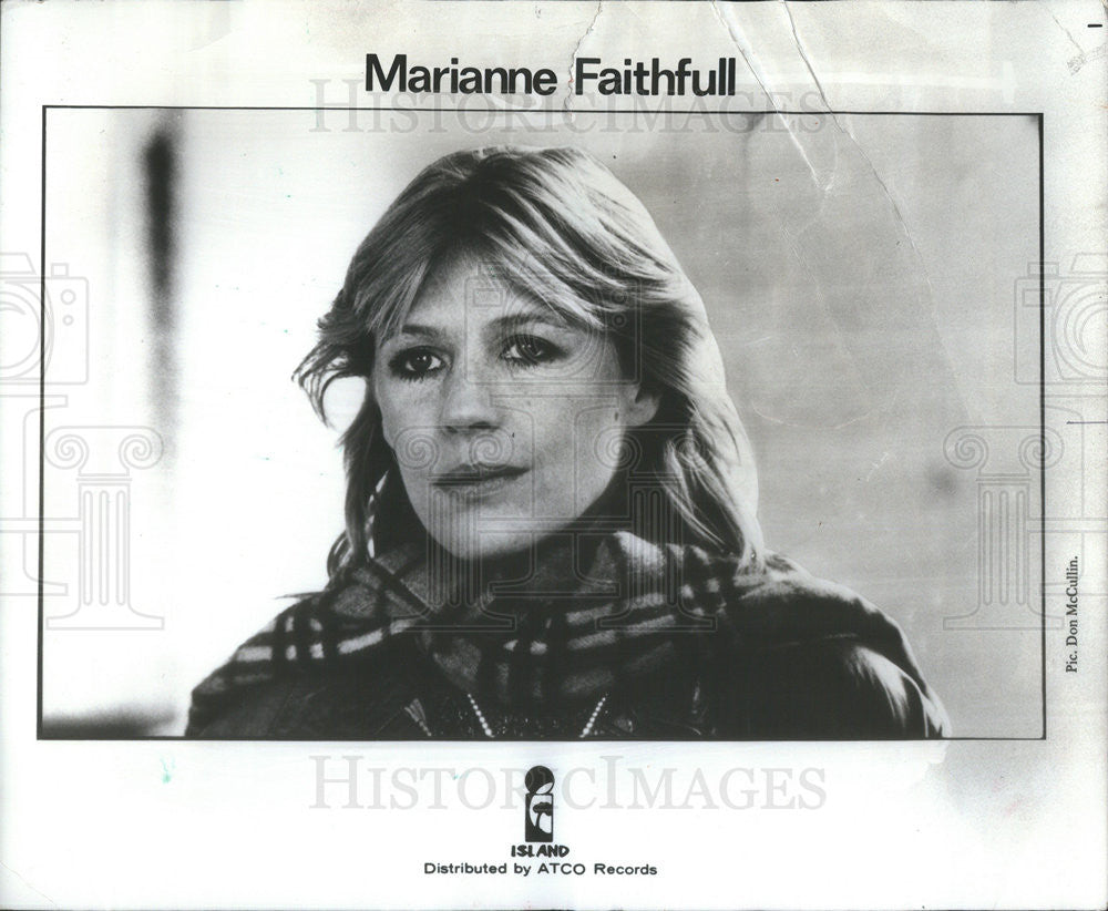 1983 Press Photo Singer &amp; Actress Marianne Faithfull - Historic Images