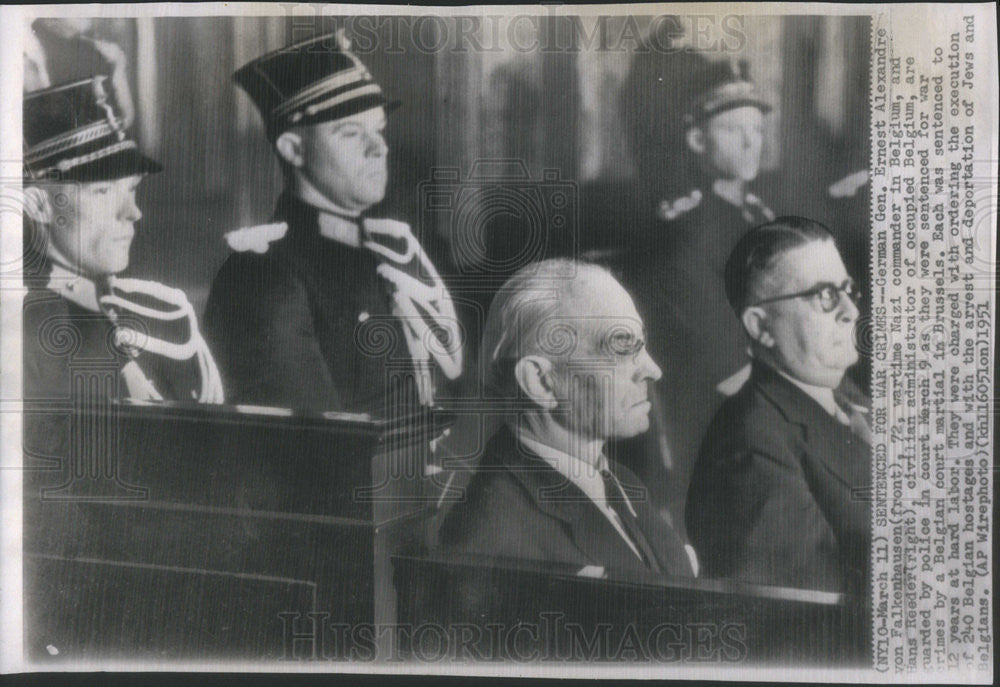 1951 Press Photo German General Ernest Alexandre Von Falkenhausen - Historic Images