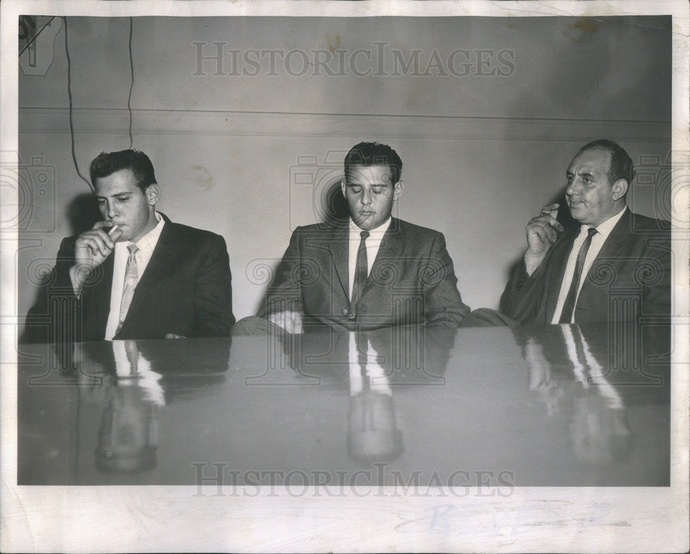 1967 Press Photo Sol Alex Karras Frank Faraci Police Scandal - Historic Images