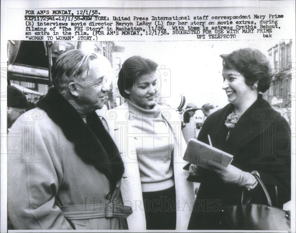 1958 Press Photo UPI writer Mary Prime conducts and interview - Historic Images