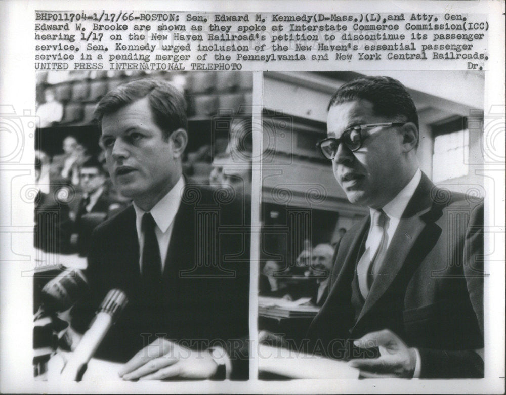 1966 Press Photo Senator Edward Kennedy Attorney General Edward Brooke - Historic Images