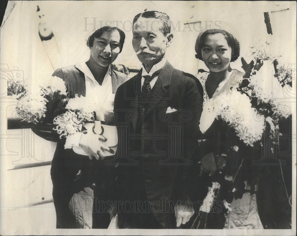 1931 Press Photo Japanese Parliament Member Yukio Ozaki San Francisco Arrival - Historic Images