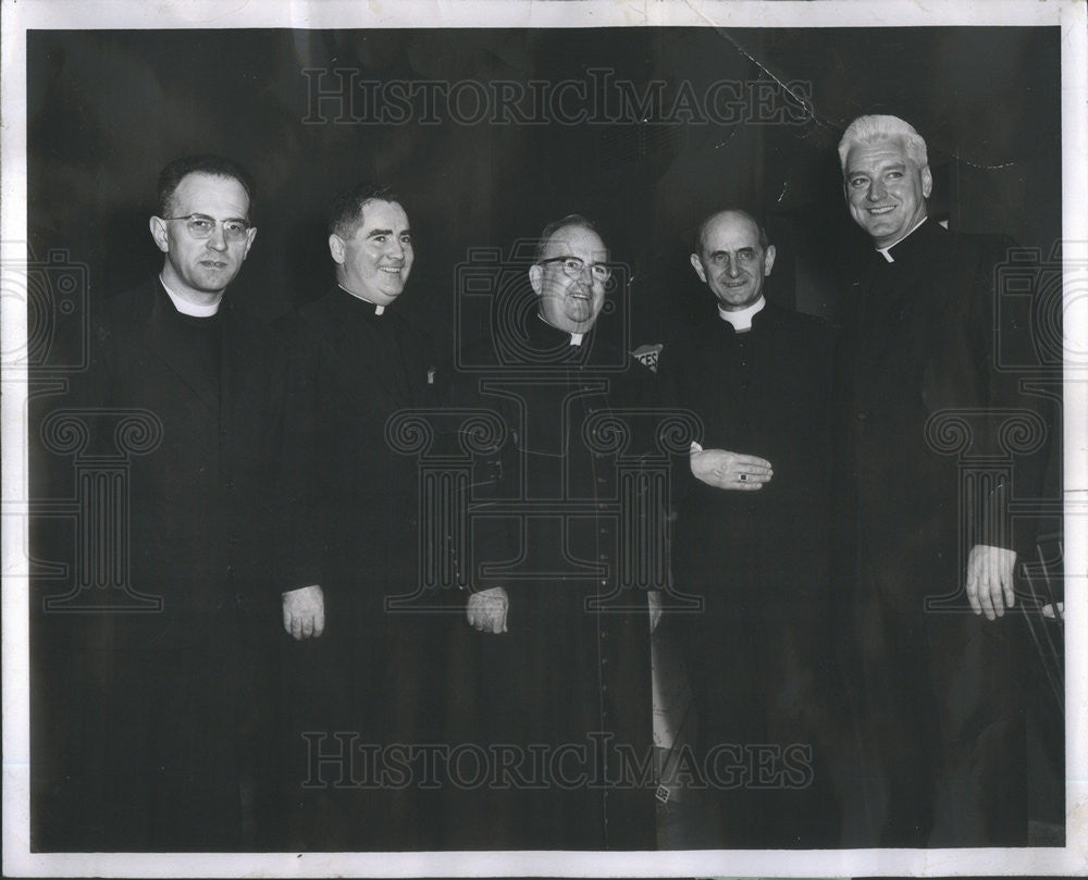 1960 Press Photo V. McDevitt/Giovanni Cardinal Montini/Cletus O&#39;Donnell/Catholic - Historic Images