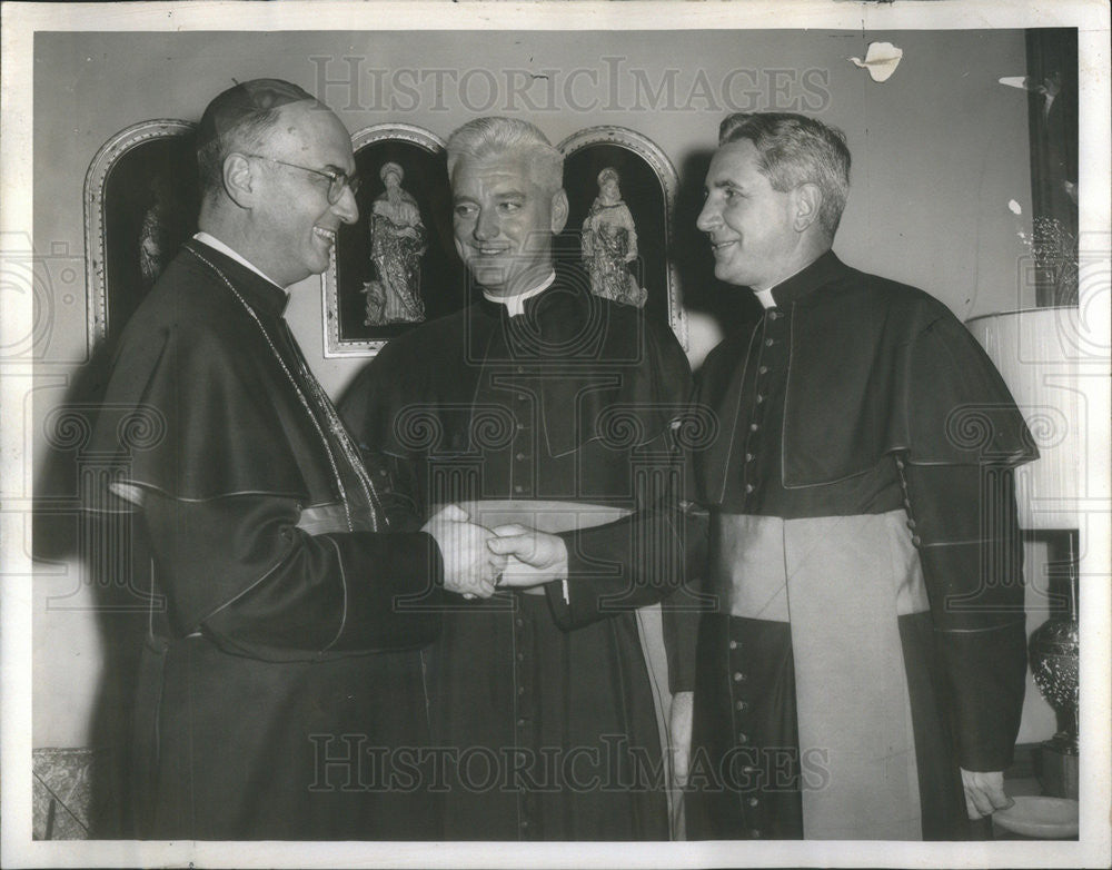 1960 Press Photo Albert Cardinal Meyer/Cletus F. O&#39;Donnell/Aloysius J. Wycislo - Historic Images