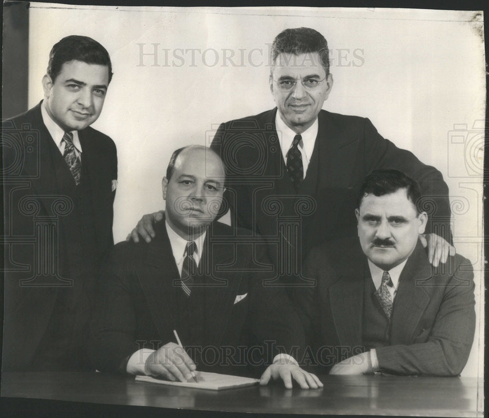 1937 Press Photo Mark Mamalakis Van A. Nomikos D.G. Michalopoulos John Mantas - Historic Images