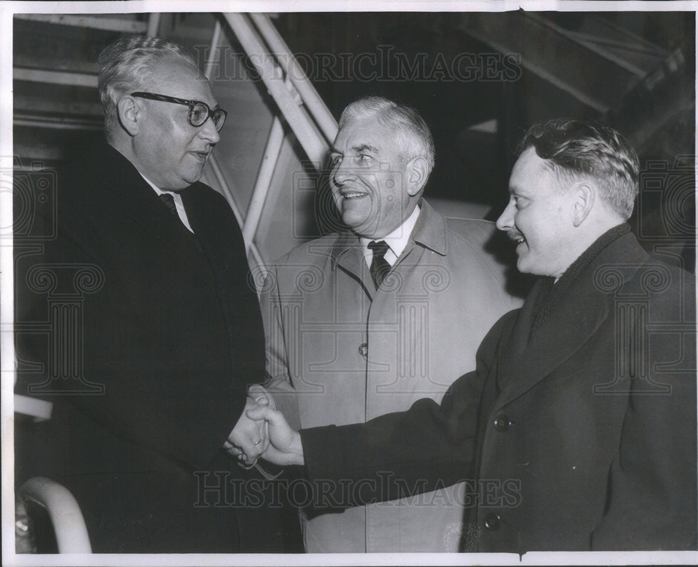 1957 Press Photo Erich Ollenhauen Social Democratic Party Leader Germany - Historic Images