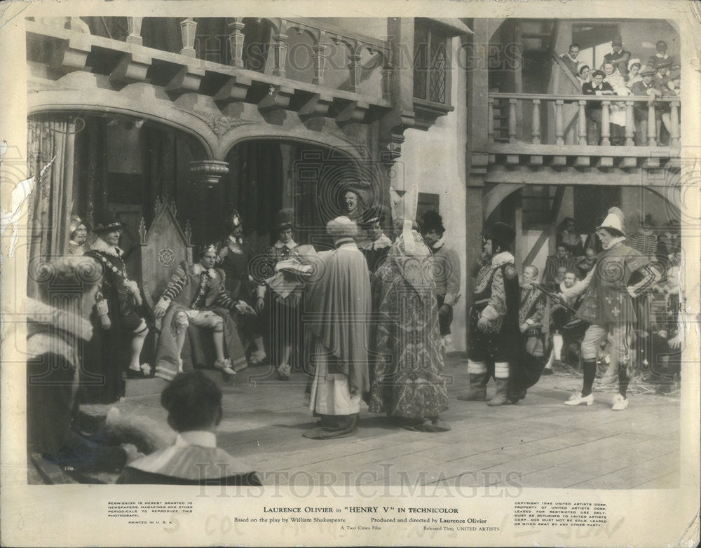 1946 Press Photo Laurence Olivier Actor Henry V Film Movie - Historic Images