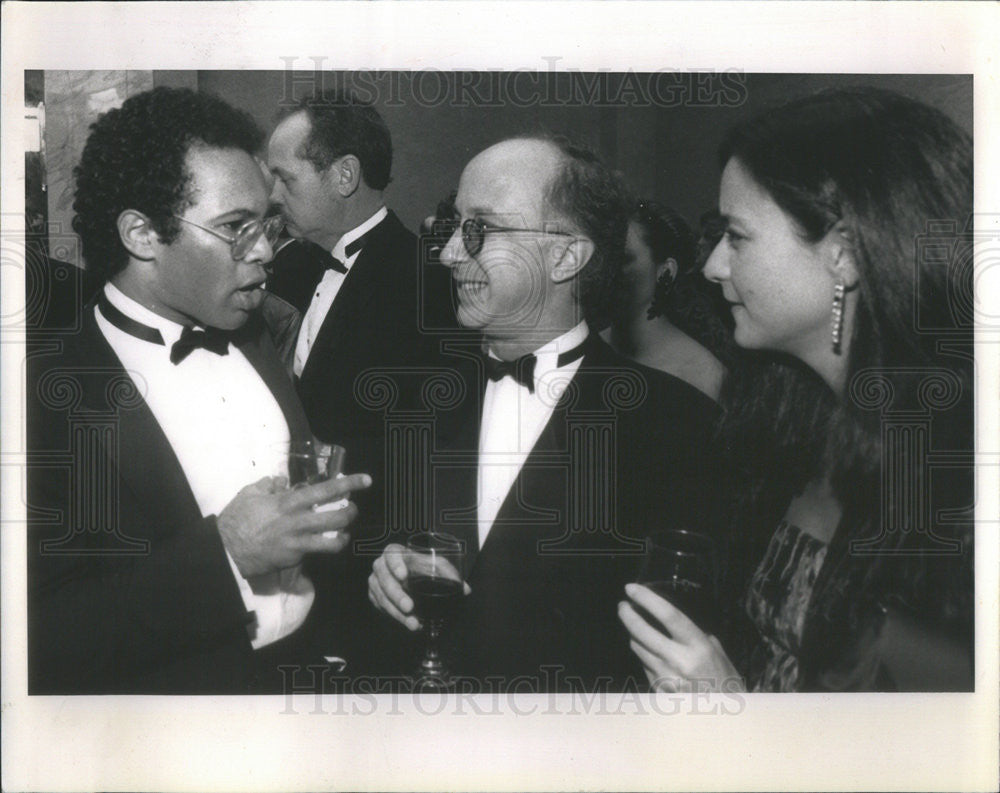 1989 Press Photo Georrfey Owens, Paul Schaffer &amp; Cathy Vasaroll - Historic Images