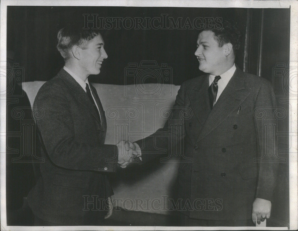 1940 Press Photo John Lewis President United Mine Worker Son Ronald Owens - Historic Images