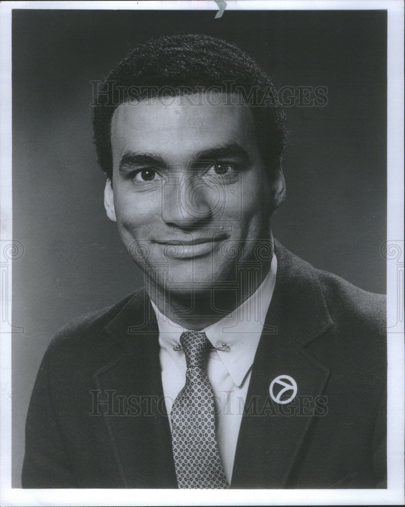 1983 Press Photo Jim Rose US Sportscaster - Historic Images