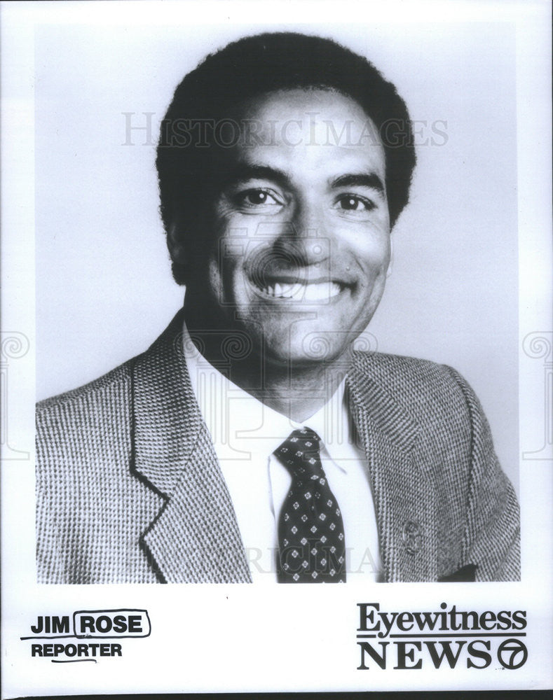 1986 Press Photo Jim Rose US Sportscaster - Historic Images