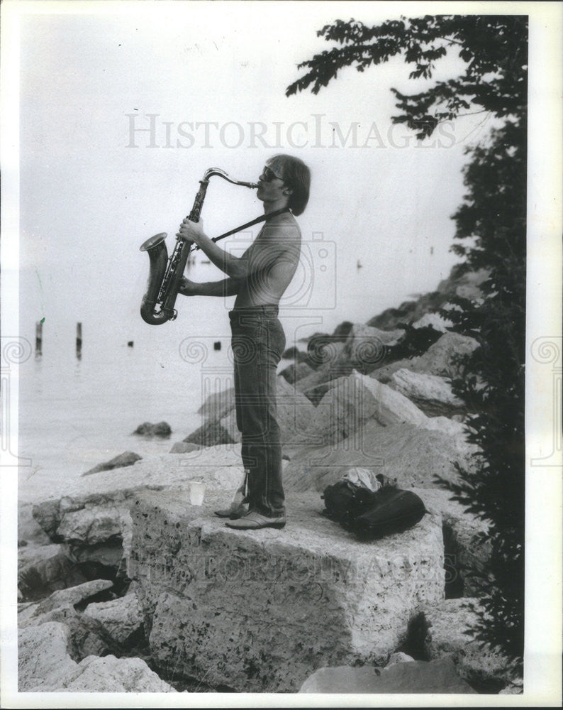 1984 Press Photo Saxophonist Steve Reed - Historic Images