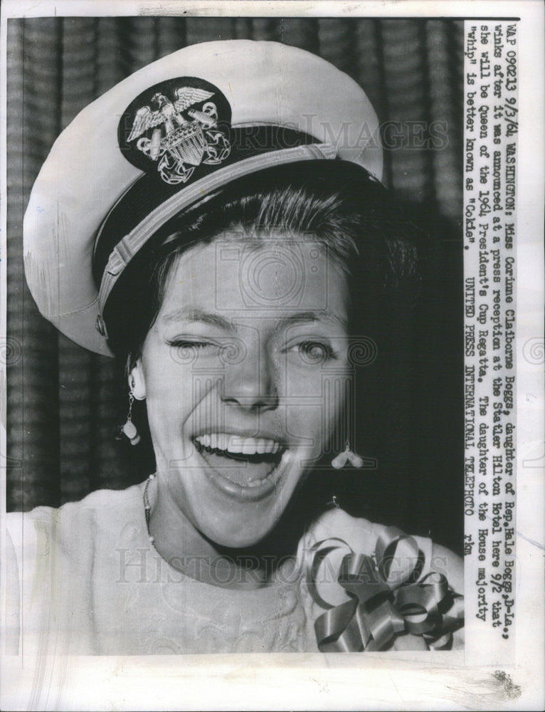 1964 Press Photo Corinne Claiborne Boggs, Daughter Of Representative Hale Boggs - Historic Images