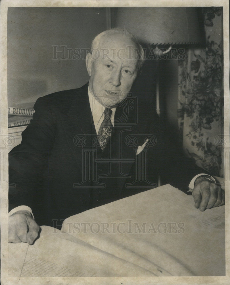 1950 Press Photo D.B. Robertson Pres. of the Brotherhood - Historic Images