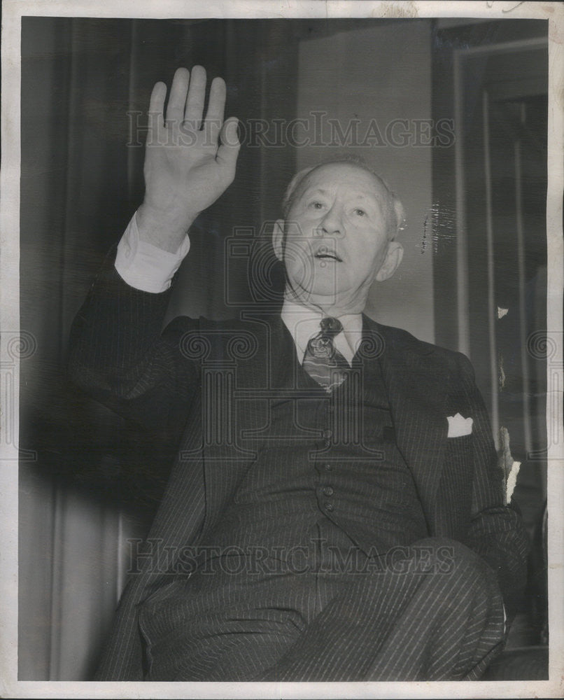 1949 Press Photo Daivd B. Robertson, Pres of Brotherhood of Locomotive Fireman - Historic Images