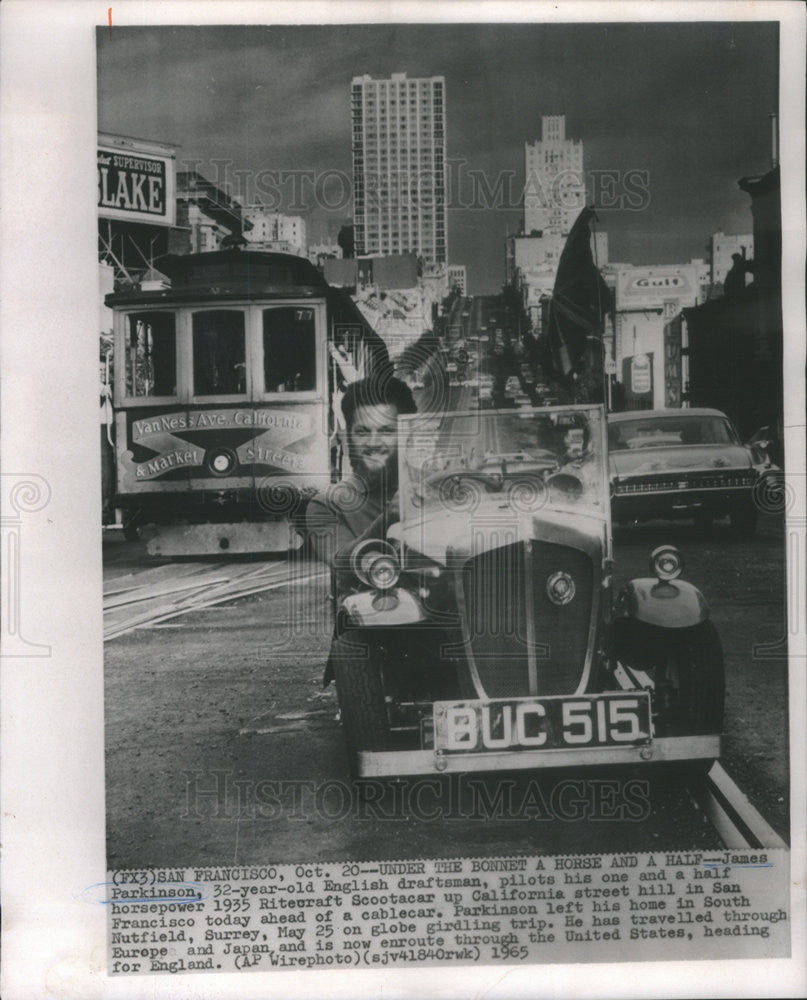 1965 Press Photo James Parkinson 32-year Old English Draftsman - Historic Images