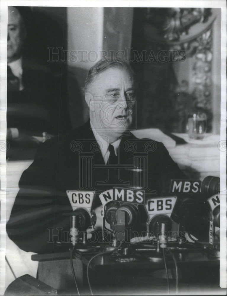 1942 Press Photo President Roosevelt as He Told a Joint Session of Congress - Historic Images