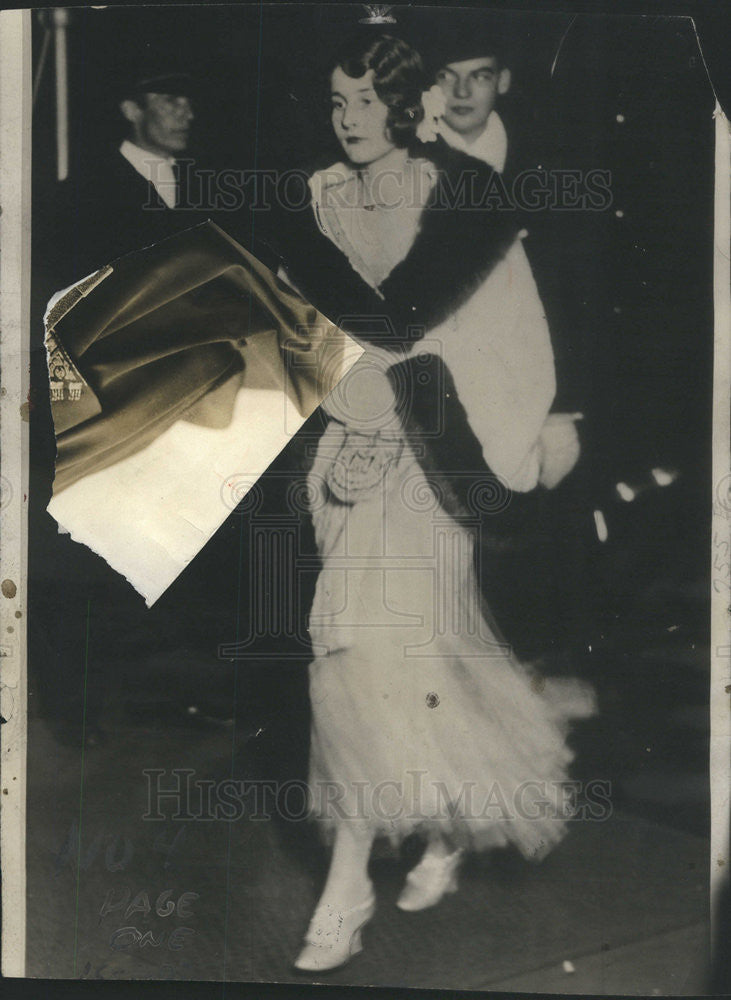 1930 Press Photo Eleanor Hutton on her honeymoon - Historic Images