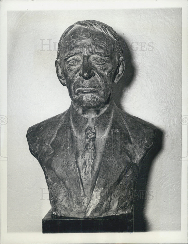 1936 Press Photo Bust of Melville E. Stone, Associated Press founder - Historic Images