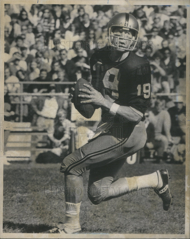 1970 Press Photo Purdue Quarterback Chuck Piebes - Historic Images